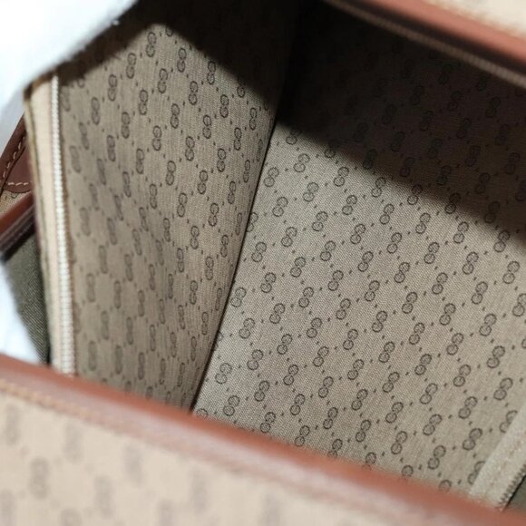 GUCCI Micro GG Supreme Garment Cover PVC Beige Gold Auth gh944 - Picture 12 of 16